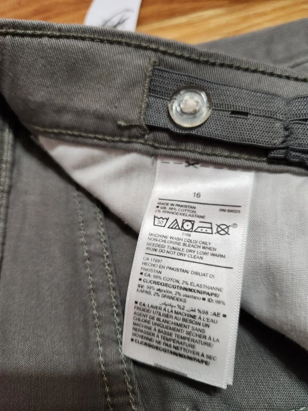 Old Navy Boy's Karate Built-In Flex Max Slim Denim Pants - Gray - Size 16